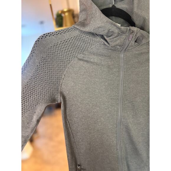 Fabletics Kiley Seamless Hooded Jacket Gray Size XS 00-2 - Picture 5 of 7